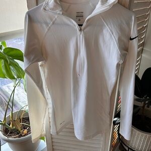 Nike Pro White Zip-Up Jacket